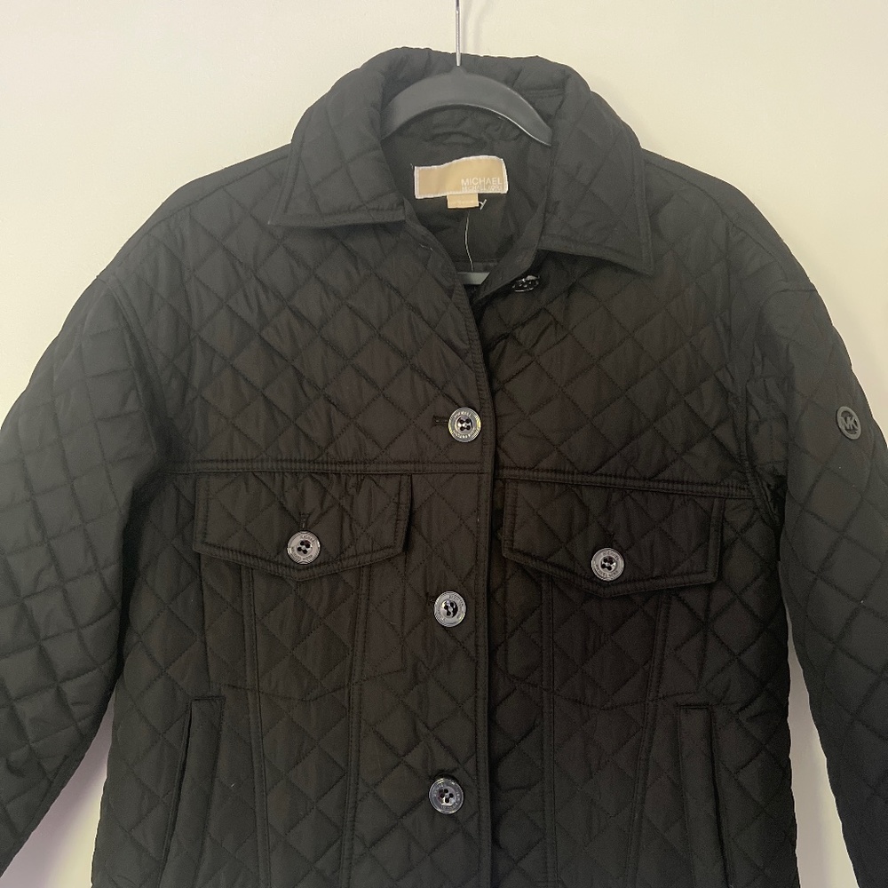 MICHAEL Michael Kors Black Quilted Utility Jacket